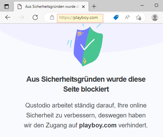 Blockierte Webseite 1